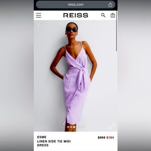 Selling BRAND NEW Reiss Purple Linen dress! Never worn! $185 brand new
